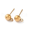 202 Stainless Steel Ball Stud Earring Findings STAS-F141-06G01-6mm-1