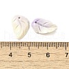 Synthetic Shell Dyed Carved Feather Charms BSHE-H111-02-3