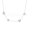 Stylish 925 Silver Clear Cubic Zirconia MAMA Letter Link Chain Necklaces for Mother's Day Gift ON4578-2-1