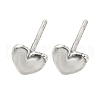 Rack Plated Heart Brass Stud Earrings for Women EJEW-Z048-08P-1