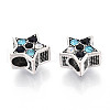 Alloy Rhinestone European Beads FIND-N009-17A-AS-2