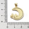 Brass Micro Pave Clear Cubic Zirconia Pendants KK-A221-18G-G-3