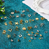 Spritewelry 56Pcs 14 Style 201 Stainless Steel Stud Earring Findings with Hole and 304 Stainless Steel Pins and Ear Nuts DIY-SW0001-11-5