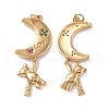 Brass Micro Pave Cubic Zirconia Pendants KK-E068-VF317-1