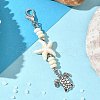 Ocean Theme Synthetic Turquoise Pendant Decorations HJEW-JM03428-01-2