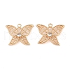 Brass Micro Pave Clear Cubic Zirconia Pendant KK-Q816-17G-1