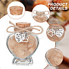 3Pcs Heart Shaped Pet Hair Memorial Bottle with Paw Print Charms AJEW-NB00002-4