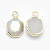 Electroplate Natural Druzy Agate Pendants G-I207-12A-G-2