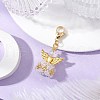 Angel Glass Pendant Decorations HJEW-MZ00214-10-2