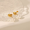 Fashionable Oval Stainless Steel Stud Earrings SS4298-3
