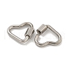 304 Stainless Steel Screw Carabiner Lock Charms STAS-C092-05D-P-2