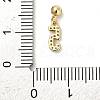 925 Sterling Silver Micro Pave Clear Cubic Zirconia European Dangle Charms STER-A045-01G-5-3