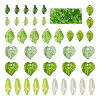 320Pcs 8 Style Transparent Acrylic Pendants TACR-TA0001-18-1