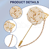 Flower Polyester Ribbon Brooches JEWB-WH20006-02B-6