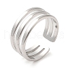 Non-Tarnish 304 Stainless Steel Open Cuff Rings RJEW-K245-84P-3