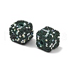 Cube Shape Polymer Clay Rhinestone Beads CLAY-NH0001-08I-2