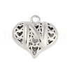 Hollow Brass Pendants for Valentine's Day KK-M289-03N-P-1