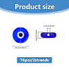 DICOSMETIC Handmade Evil Eye Lampwork Beads Strands LAMP-DC0001-21B-2