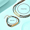 Retro Leopard Print Alloy & Imitation Leather Double Layer Bracelets & Choker Sets FS-WG4172E-01-4