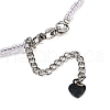 Natural Amethyst Faceted Butterfly  Pendant Necklaces NJEW-G143-01E-3