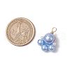 Baking Painted Pearlized Glass Pearl Round Bead with ABS Plastic Imitation Pearl Beads and Eco-Friendly Copper Wire Pendants PALLOY-JF03612-02-2