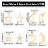 Unicraftale 80Pcs 8 Style 304 Stainless Steel Pendants STAS-UN0041-03-3