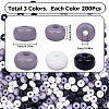 SOFPLATE 600Pcs 3 Colors Opaque Acrylic Beads MACR-SP0001-23B-2