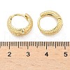 Textured Brass Hoop Earrings EJEW-Z102-08G-5