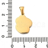304 Stainless Steel Pendants STAS-K297-01G-B-3