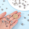 SOFPLATE 240Pcs 8 Styles Tibetan Style Alloy Flower Beads Caps FIND-SP0001-66-3