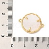 Rack Plating Brass Micro Pave Clear Cubic Zirconia Fe Connector Charms KK-L220-003G-02-3