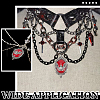 SUNNYCLUE 10Pcs Halloween Alloy Oval Pendants FIND-SC0011-18A-5