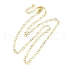 Brass Heart Link Chain Necklaces NJEW-M108-33G-2