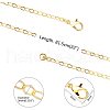 Brass Cable Chain Necklace Making MAK-PH0004-14-3