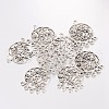 Tibetan Style Alloy Flat Round Chandelier Component X-EA269Y-1