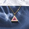 304 Stainless Steel Geometric Pendant Necklaces for Women NJEW-M106-02C-G-2