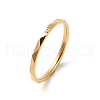 Ion Plating(IP) 304 Stainless Steel Finger Ring RJEW-C071-10G-1