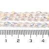 Transparent Electroplate Glass Beads Strands GLAA-K064-04A-AB02-4