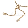 2Pcs 2 Colors 304 Stainless Steel Singapore Chain Slider Bracelet Making AJEW-JB01328-4