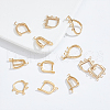 HOBBIESAY 20Pcs 5 Styles Brass Hoop Earring Finding KK-HY0003-47-4