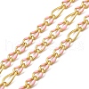 Handmade Brass Enamel Oval Link Chains CHC-L053-08G-07-1