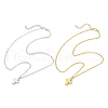 2Pcs 2 Colors Cross Alloy Pendant Necklaces NJEW-JN05187-2