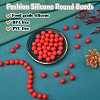 100Pcs Silicone Beads Round Rubber Bead 15MM Loose Spacer Beads for DIY Supplies Jewelry Keychain Making JX470A-2