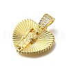 Brass Micro Pave Cubic Zirconia Pendants KK-Q066-28G-2