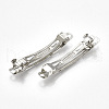 Platinum Plated Iron Hair Barrette Findings X-PJH1015Y-2