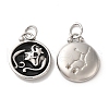 304 Stainless Steel Enamel Pendants STAS-A080-43P-06-1