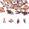 Alloy Enamel Big Pendants ENAM-CJ0001-06-7