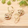 Brass Micro Pave Clear Cubic Zirconia Hoop Earrings for Women EJEW-G428-24G-03-3