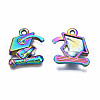 Rainbow Color Alloy Pendants PALLOY-N163-108-NR-3