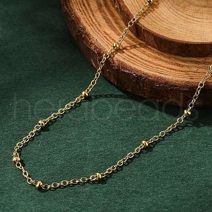 304 Stainless Steel Satellite Chain Necklaces NJEW-L173-012-G-1